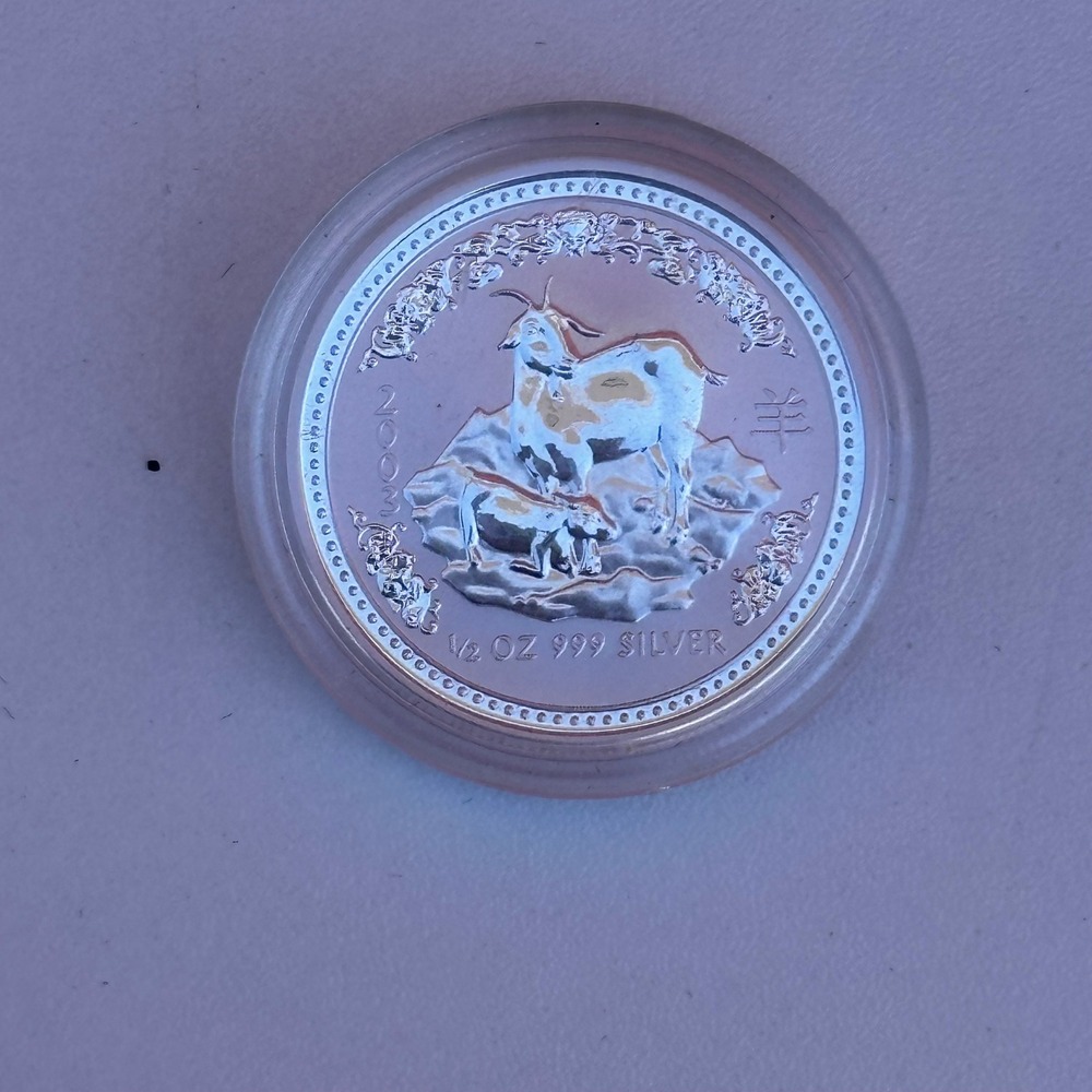 Australia 2003 Year of the Goat 1/2 oz .999 Silver Coin Perth Mint UNC